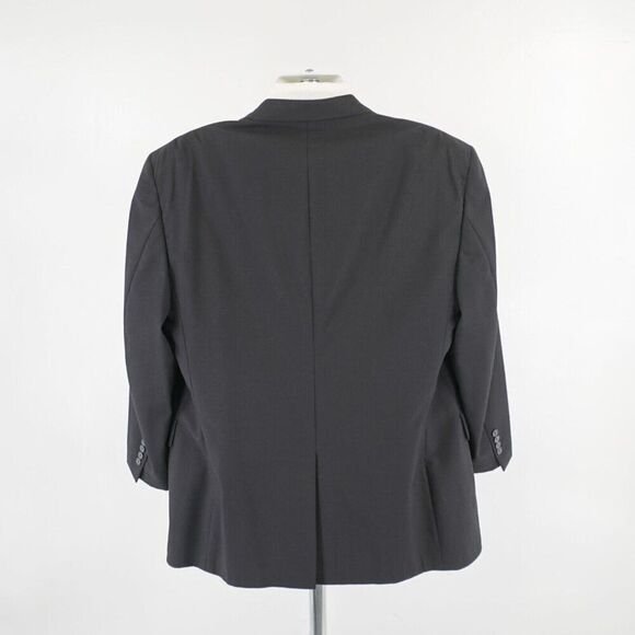 Jos A Bank Worsted Wool Black 2 Button Blazer 44L Tagged 46R - Picture 6 of 13